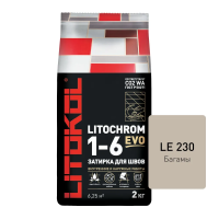 Затирка цементная Litokol Litochrom 1-6 EVO LE.230 багамы 2 кг с противогрибковыми свойствами