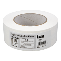 Лента бумажная Knauf Курт 50 мм х 25 м с армирующими волокнами для стыков ГКЛ и ГВЛ (10) 650033