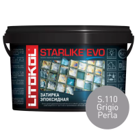Затирка эпоксидная Litokol Starlike EVO S.110 жемчужно-серый 2,5 кг L0485140003