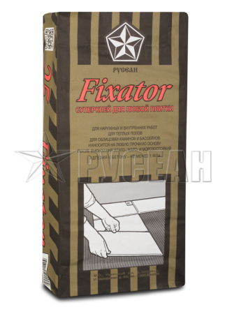 Клей для плитки Русеан FIXATOR / Фиксатор 25 кг