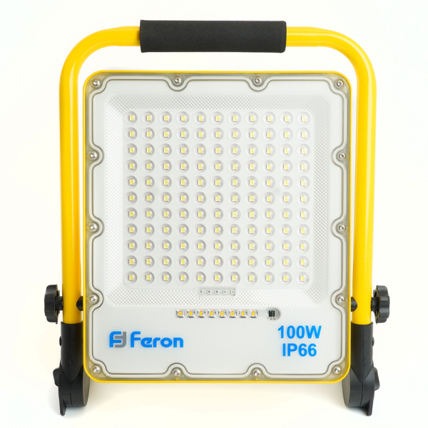 Светодиодный прожектор Feron LL-952 переносной с зарядным устройством IP66 100W 6400K 48677