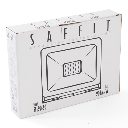 Светодиодный прожектор SAFFIT SFL90-50 IP65 50W 6400K черный 55066