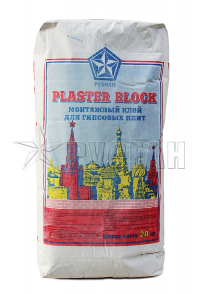 Монтажный клей Русеан Plaster blok для гипсовых плит 20 кг (80)