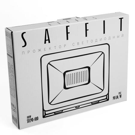 Светодиодный прожектор SAFFIT SFL90-100 IP65 100W 4000K черный 55230