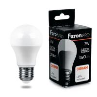 Лампа светодиодная Feron.PRO LB-1007 Шар E27 7W 175-265V 6400K 38025