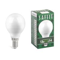 Лампа светодиодная SAFFIT SBG4513 Шарик E14 13W 230V 4000K 55158