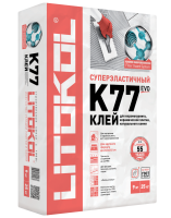 Плиточный клей Litokol SUPERFLEX K77 25 кг класс С2 TE S1 для крупного керамогранита, светлого камня