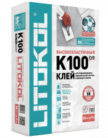 Клей высокоэластичный для укладки крупноформатных плит Litokol Hyperflex K100 (класс С2 TЕ S2) 20 кг