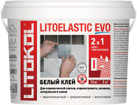 Двухкомпонентный клей для плитки эпоксидный Litokol LITOELASTIC EVO A+B 10 кг белый, класс R2T