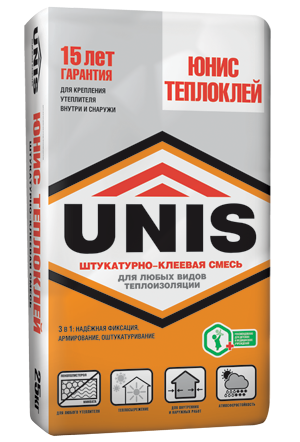 Клей UNIS Теплоклей для теплоизоляции 25 кг