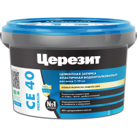 Затирка цементная Церезит CE 40 Aquastatic №07 Серая 2 кг