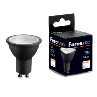 Лампа светодиодная Feron.PRO LB-1607 GU10 7W 175-265V 4000K  в черном корпусе