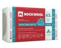 Звукоизоляция Rockwool Акустик Баттс 1000х600х100 мм (3м2=0,3м3)