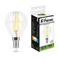 Лампа светодиодная Feron LB-61 Шарик E14 5W 230V 4000K