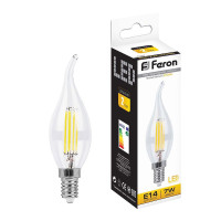 Лампа светодиодная Feron LB-67 Свеча на ветру E14 7W 230V 2700K