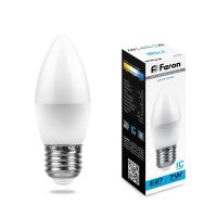 Лампа светодиодная Feron LB-97 Свеча E27 7W 175-265V 6400K 25883
