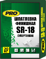 Шпатлевка финишная супертонкая SR-18 CenterPro 25 кг