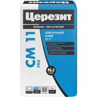 Клей для плитки Церезит CM 11 PRO серый (класс С1Т) 25 кг
