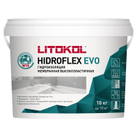Готовая гидроизоляция/мастика LITOKOL HIDROFLEX EVO 10 кг, полимерная эластичная