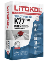 Клей для керамогранита, мозаики камня Litokol SUPERFLEX K77 суперэластичный белый 25 кг (С2 TE S1)