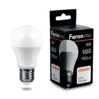 Лампа светодиодная Feron.PRO LB-1009 Шар E27 9W 175-265V 6400K 38028