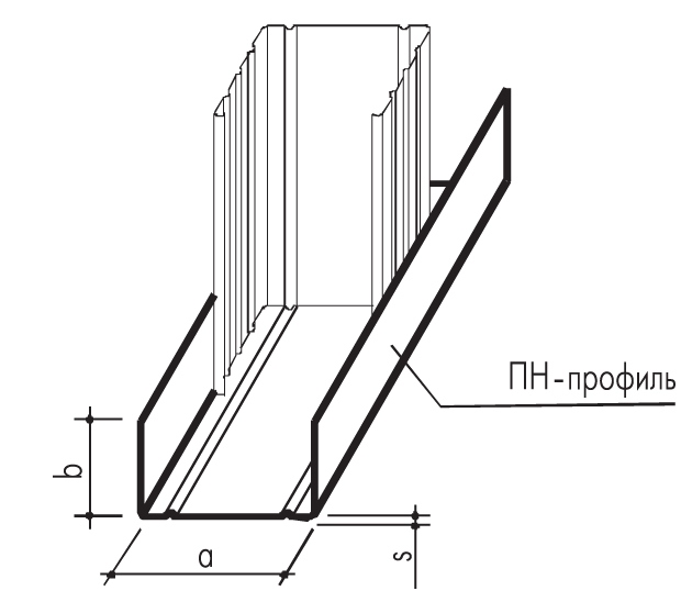 профиль направляющий Кнауф ПН-4 75х40х0,6мм