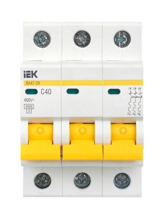 IEK KARAT Автоматический выключатель ВА47-29 3Р 40А 4,5кА х-ка С