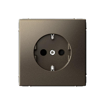 Systeme Electric ArtGallery Мокко Розетка с заземлением со шторками, 16А, механизм