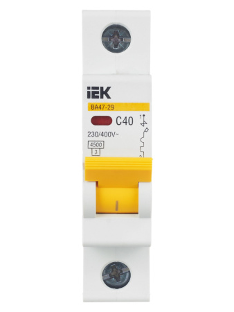 IEK KARAT Автоматический выключатель ВА47-29 1Р 40А 4,5кА х-ка С