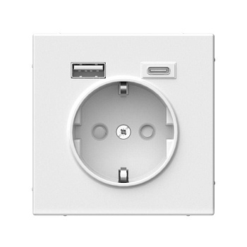 Systeme Electric ArtGallery Лотос Розетка 16А с 2 USB A+C, 5В/2,4А/3,0А, 2х5В/1,5А, механизм