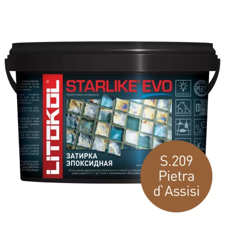 Затирка эпоксидная Litokol Starlike EVO S.209 карамель 5 кг L0499210005