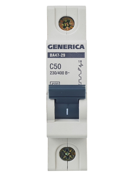 IEK GENERICA Авт. выкл. ВА47-29 1Р 50А 4,5кА х-ка С