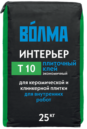 Плиточный клей Волма Интерьер Т 10 (класс C0) 25 кг