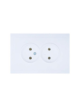 Розетка 2-мест. б/з СП ZIMA IP20 16А ПБТ безвинт. зажим бел. LEZARD 704-0200-128BQC