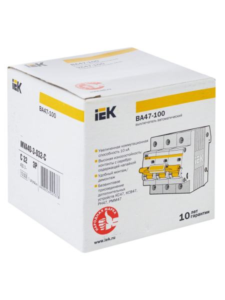 IEK KARAT Автоматический выключатель ВА47-100 3Р 32А 10кА х-ка С