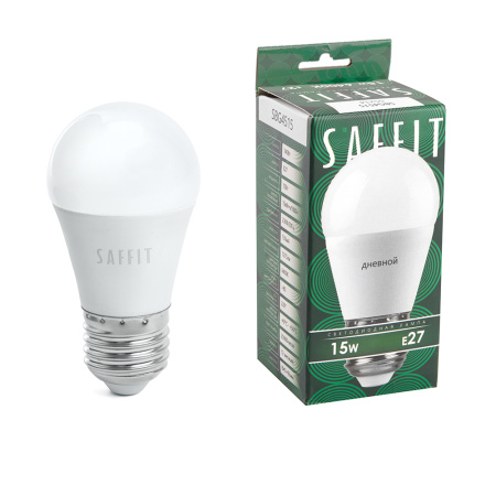 Лампа светодиодная SAFFIT SBG4515 Шарик E27 15W 230V 6400K