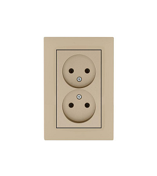Розетка 2-я Karea RIZZ без заземл. крем Makel 88010017