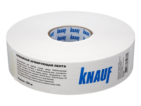Лента бумажная перфорировнная Knauf 52 мм х 150 м для стыков ГКЛ и ГВЛ (10) 214687