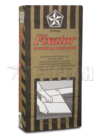 Клей для плитки Русеан FIXATOR / Фиксатор 25 кг (80)