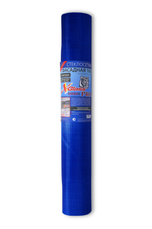 Сетка стеклотканевая Фасадная X-Glass 5x5 мм синяя 160 г/м2 1х50 м (051-160)