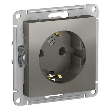 Systeme Electric AtlasDesign Сталь Розетка с/з, 16А, механизм