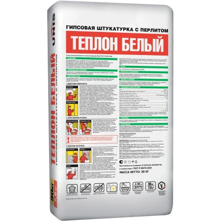 Гипсовая штукатурка UNIS Теплон белый 30 кг