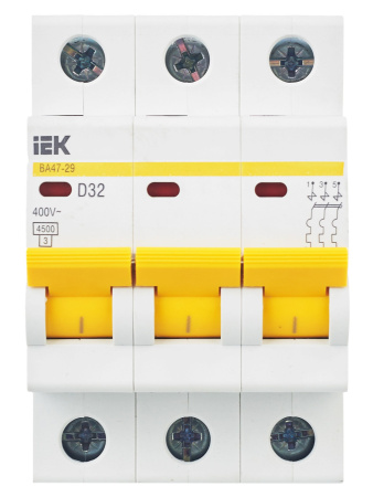 IEK KARAT Автоматический выключатель ВА47-29 3Р 32А 4,5кА х-ка D