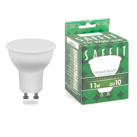 Лампа светодиодная SAFFIT SBMR1611 MR16 GU10 11W 230V 2700K