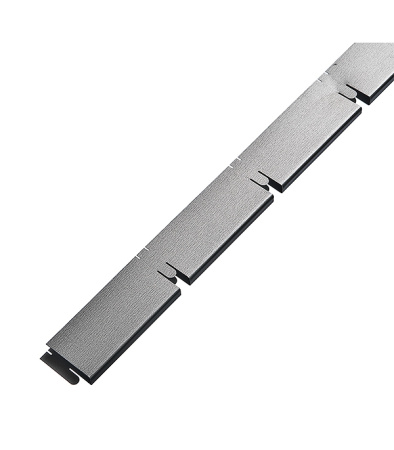 Элемент решетки серый металлик «папа» 10х40х600 мм Грильято ячейка 100х100 мм