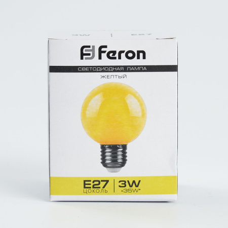 Лампа светодиодная Feron LB-371 Шар E27 3W 230V желтый