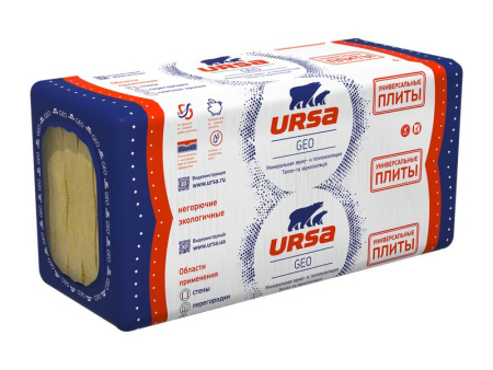 Теплоизоляция Ursa GEO П 15/10 Универсальные плиты 1000х600х50 мм 10 плит в упаковке
