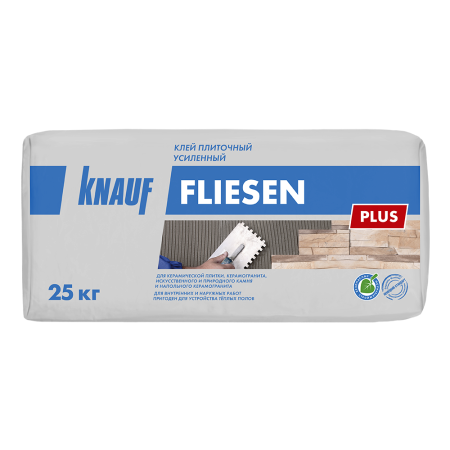 Клей для плитки, керамогранита Knauf Флизен Плюс усиленный 25 кг (класс C1) (48)