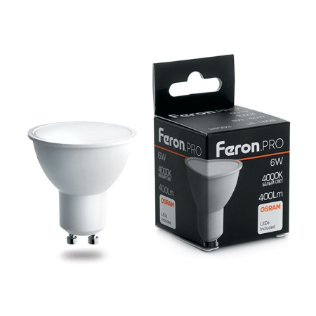 Лампа светодиодная Feron.PRO LB-1606 GU10 6W 4000K