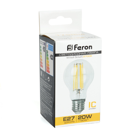 Лампа светодиодная Feron LB-620 Шар E27 20W 175-265V 2700K
